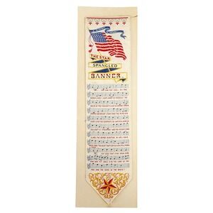 Antique Woven Silk Bookmark - Star Spangled Banner - American Silk Label Mfg Co.